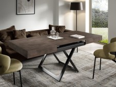 Pikendatav ja kõrgendatav laud Sanna U, F187 ST9 Dark Grey Chicago Concrete