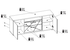 Tv-alus Venezia VENF 01 joonis