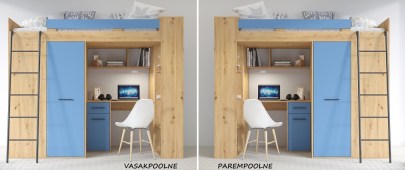 Narivoodi komplekt Verana (tamm artisan/sinine)