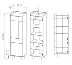 Vitriinkapp Vasina WIT 60 VS-09