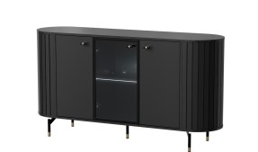 Kummut Zante Za3 + led valgustus, must matt