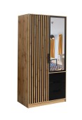 Riidekapp Bali Lux D2, must/tamm wotan