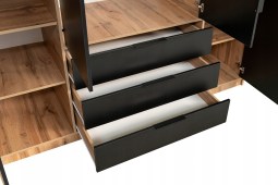 Riidekapp Bali Lux D4, must/tamm wotan