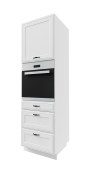 Kõrge kapp Signum D14 RU/3 M/R/A (white/white)