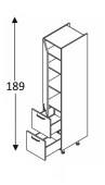 Kõrge kapp Kammono M4 SD...SS2 (189 cm)