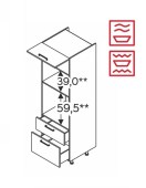 Kõrge kapp Kammono SPM60SS2 