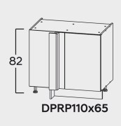 Põrandakapp/nurgakapp  Kam Set DPRP110x65 (uks avaneb vasakule)