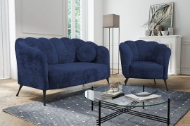 Tugitool ja sofa Adria (sinine - Eureka 2127/jalad mustad)