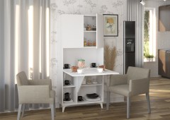 Riiul kirjutuslauaga Megan 1 (valge)
