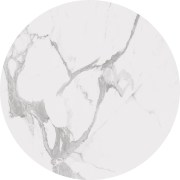 Diivanilaua komplekt Oreo (ø 43 ja ø 53), valge marmor/must