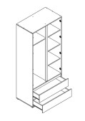 Riidekapp Cosmo C02 joonis