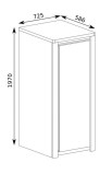Riidekapp Livinio L2 joonis