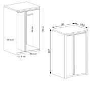 Riidekapp Livinio L1 joonis