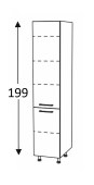 Kõrge kapp Kammono M4 SD...D2/71 (199 cm)