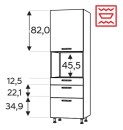 Kõrge kapp Kammono F SDPK60SS3/71 (199 cm)