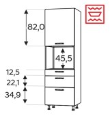 Kõrge kapp Kammono M4 SDPK60SS3/71 (199 cm)