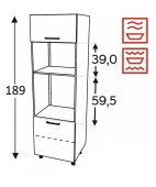 Kõrge kapp Kammono M4 SPM60 (189 cm)