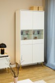 Vitriinkapp Barcelona 4D, valge/läikiv valge