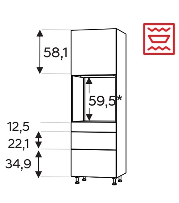 Kõrge kapp Kammono L4 SDP60SS3/61 (189 cm)