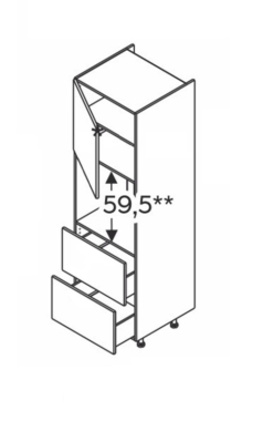 Kõrge kapp Kammono L4 SDP60ST2/61 (189 cm)