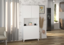 Riiul kirjutuslauaga Megan 1, valge (80/36/99/175)