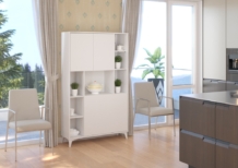 Riiul kirjutuslauaga Megan 2, valge (105/34/95/175)