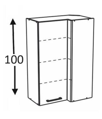 Nurgakapp Kammono K2 BWRP70*45/100 (sügav) uks avaneb paremale