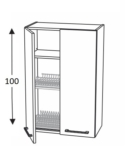 Nõuderestikapp Kammono F BWS60/100 (sügav)