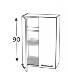 Seinakapp Kammono K2 BWS60/90 (sügav)