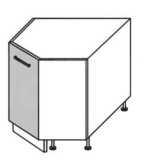 Põrandakapp/nurgakapp Quantum D12 R 90