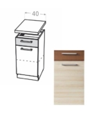 Põrandakapp Kam Duo  DS4/1 (pirn/pähkel)