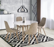 Pikendatav söögilaud Edward (100*120/200) valge/tamm san remo