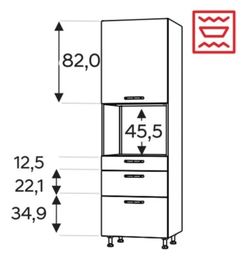 Kõrge kapp Kammono K2 SDPK60SS3/71 (199 cm)