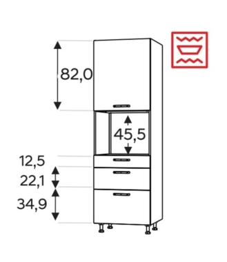 Kõrge kapp Kammono KC4 SDPK60SS3/71