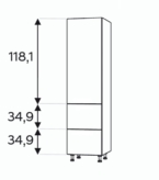 Kõrge kapp Kammono L4 SD40SS2/61 (189 cm)