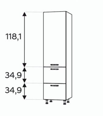 Kõrge kapp Kammono KC4 SD...SS2/61