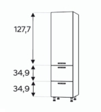 Kõrge kapp Kammono KC2 SD60SS2/71 (199 cm)