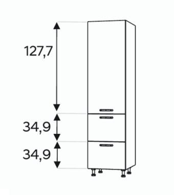 Kõrge kapp Kammono-P4 SD...SS2/71 (199 cm)