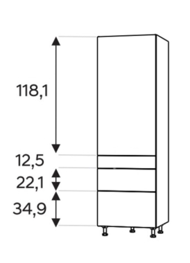 Kõrge kapp Kammono L4 SD...ST3/61 (189 cm)