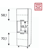 Kõrge kapp Kammono KC2 SDP60/61 (189 cm)