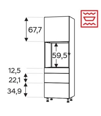 Kõrge kapp Kammono L4 SDP60ST3/71 (199 cm)