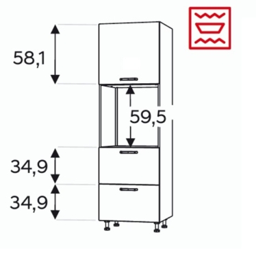 Kõrge kapp Kammono-P4 SDP60SS2/61 (189 cm)