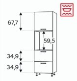 Kõrge kapp Kammono K2 SDP60SS2/71 (199 cm)