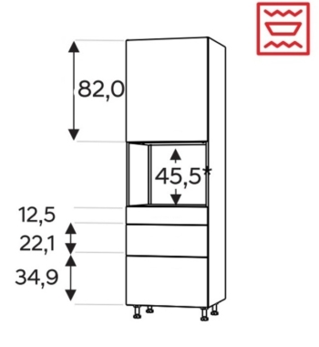 Kõrge kapp Kammono L4 SDPK60SS3/71 (199 cm)