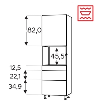 Kõrge kapp Kammono L4 SDPK60ST3/71 (199 cm)