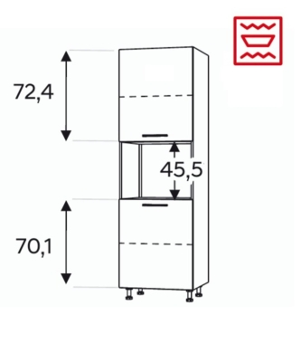 Kõrge kapp Kammono KC2 SDPK60/61 (189 cm)