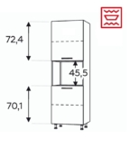 Kõrge kapp Kammono-P4 SDPK60 (189 cm)