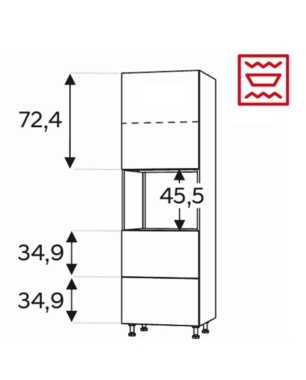 Kõrge kapp Kammono L4 SDPK60SS2/61 (189 cm)