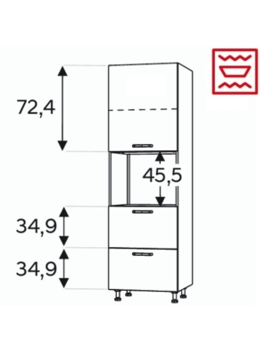 Kõrge kapp Kammono-P4 SDPK60SS2 (189 cm)