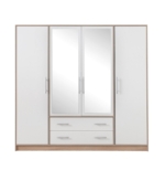 Riidekapp Smart SRL1 tamm sonoma/valge, peegliga (200/56/190)